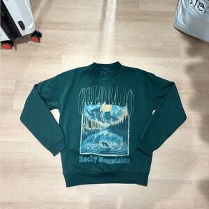State of Mine Forest Green Graphic Crewneck Sweater